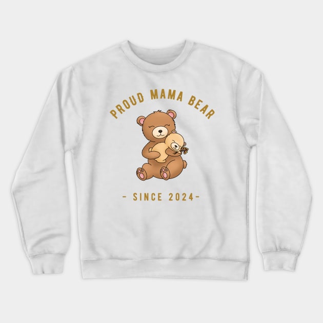 Mama Bear Mum Mummy since 2024 Crewneck Sweatshirt by fantastic-designs